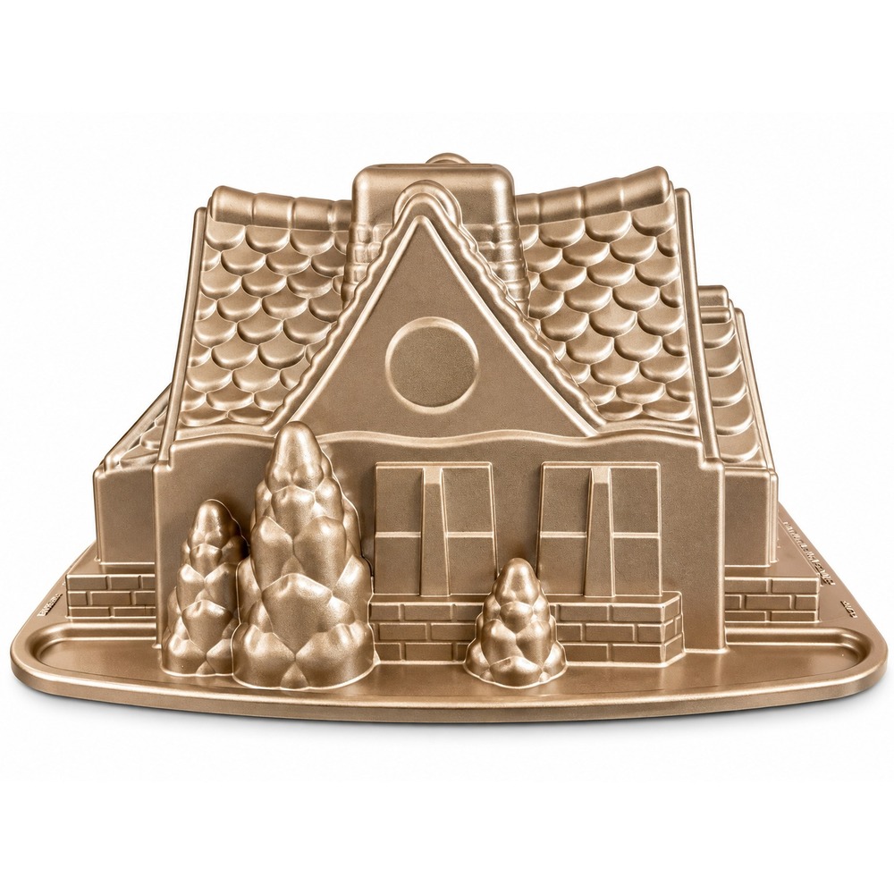 Nordic Ware Gingerbread House Christmas Cottage Cake Mold, Bundt Pan 9 Cups